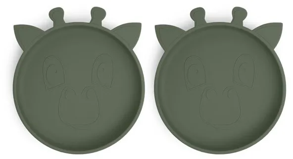 Nuuroo Akila silikonilautanen 2-pakkaus - Dusty Green