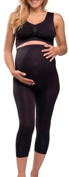 Raskausleggingsit tuella 3/4 pituus musta - Medium